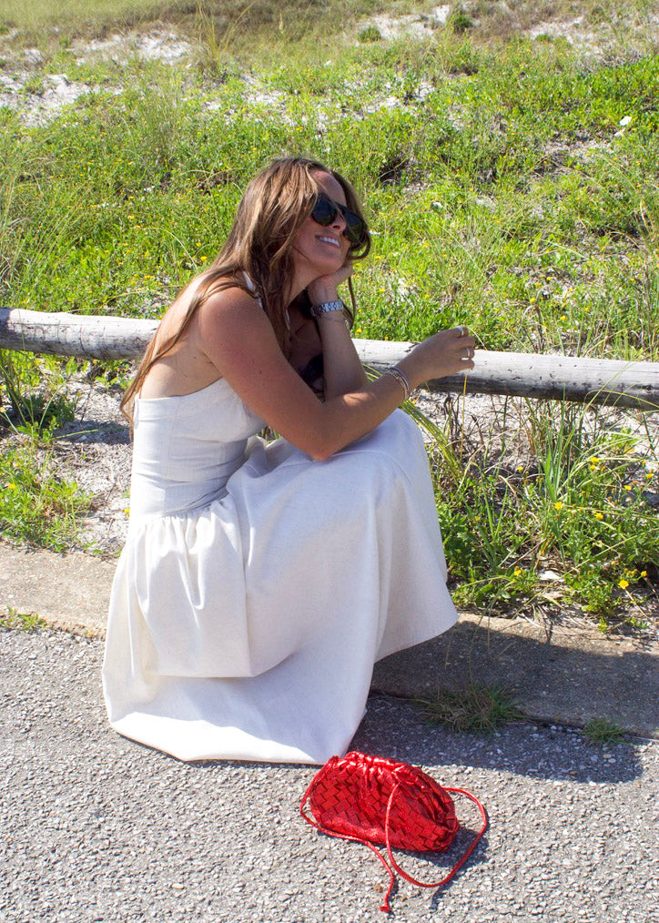 Greta Halter Maxi Dress- Ecru
