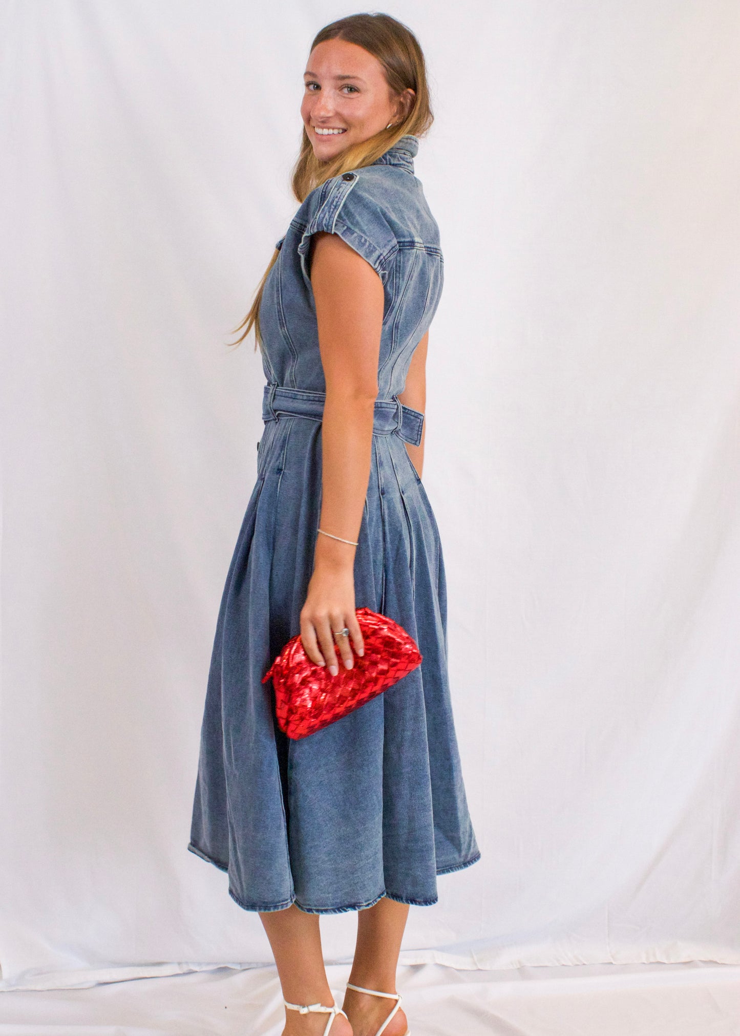 Dakota Denim Belted Dress