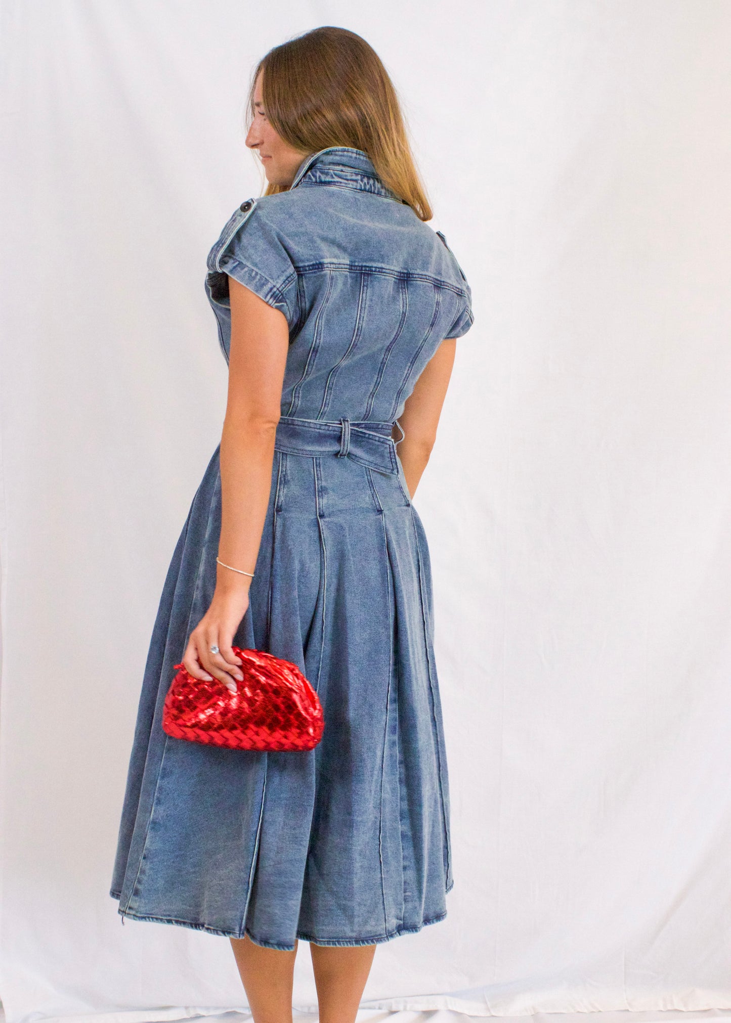 Dakota Denim Belted Dress