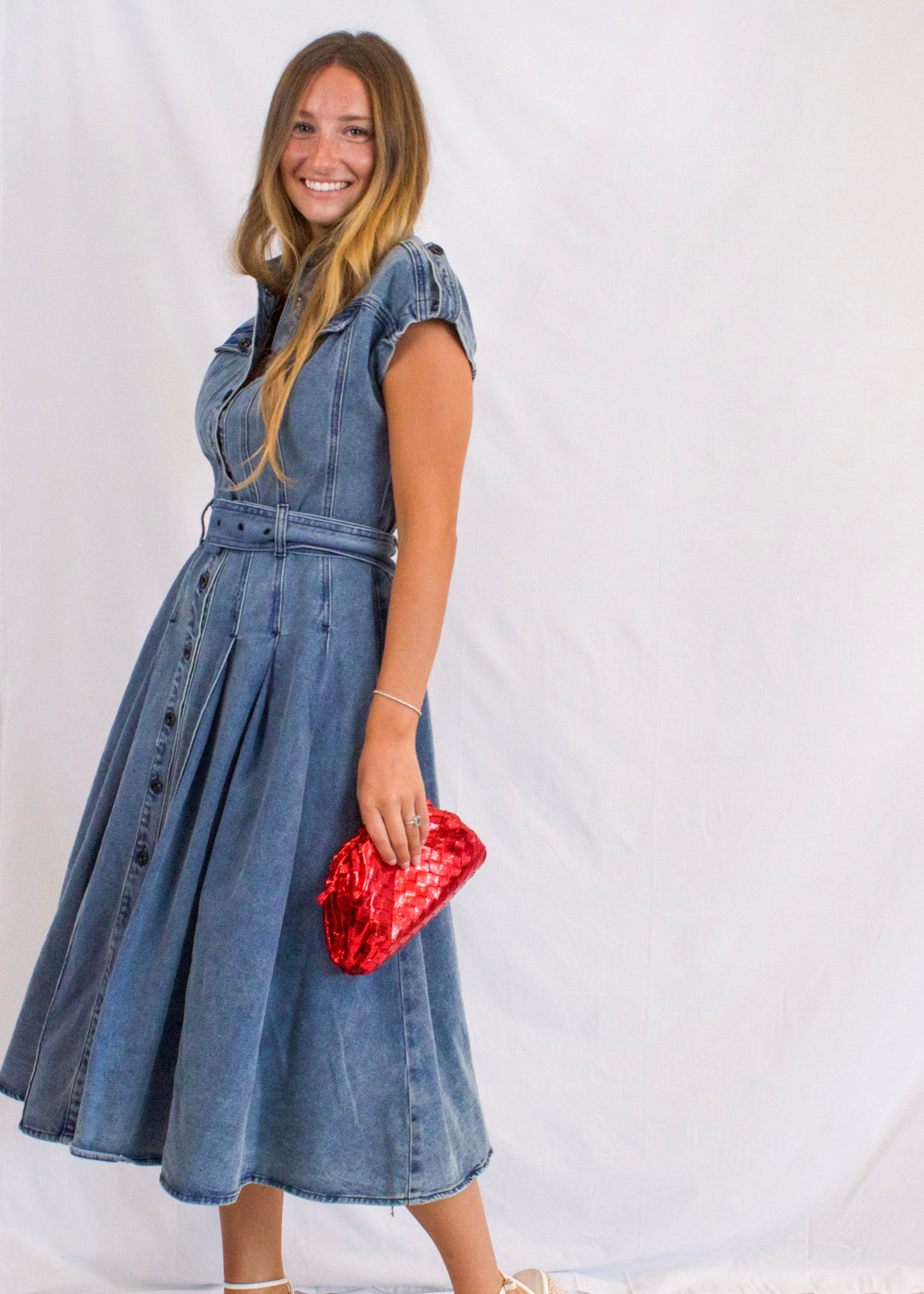 Dakota Denim Belted Dress
