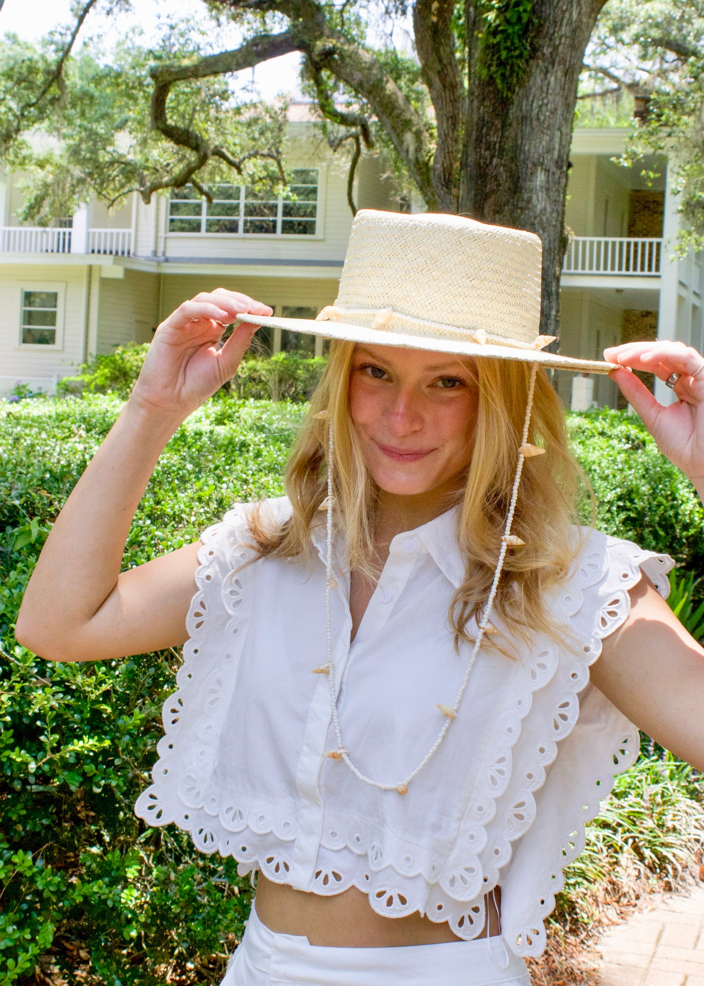 Boater Hat- Seashells