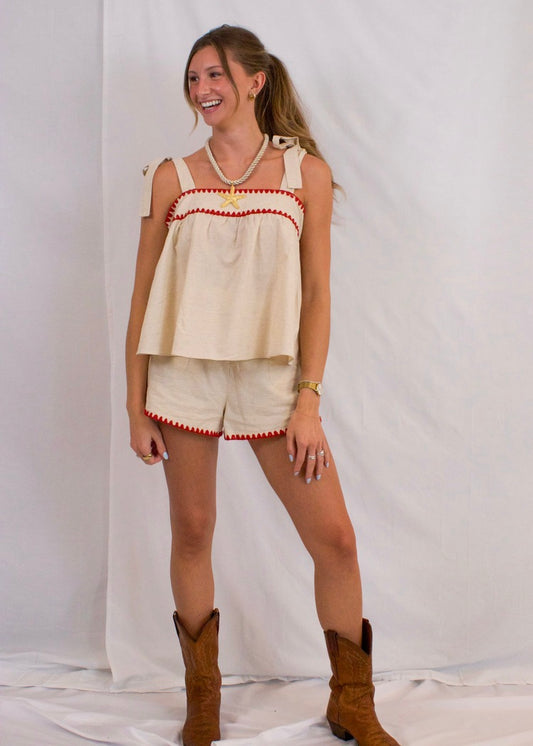 Crocheted Edge Short