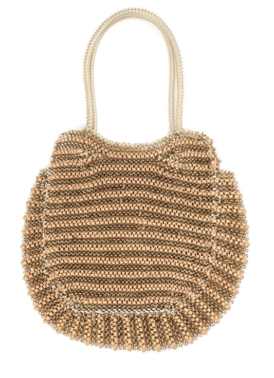 Ribbon Tote- Gold
