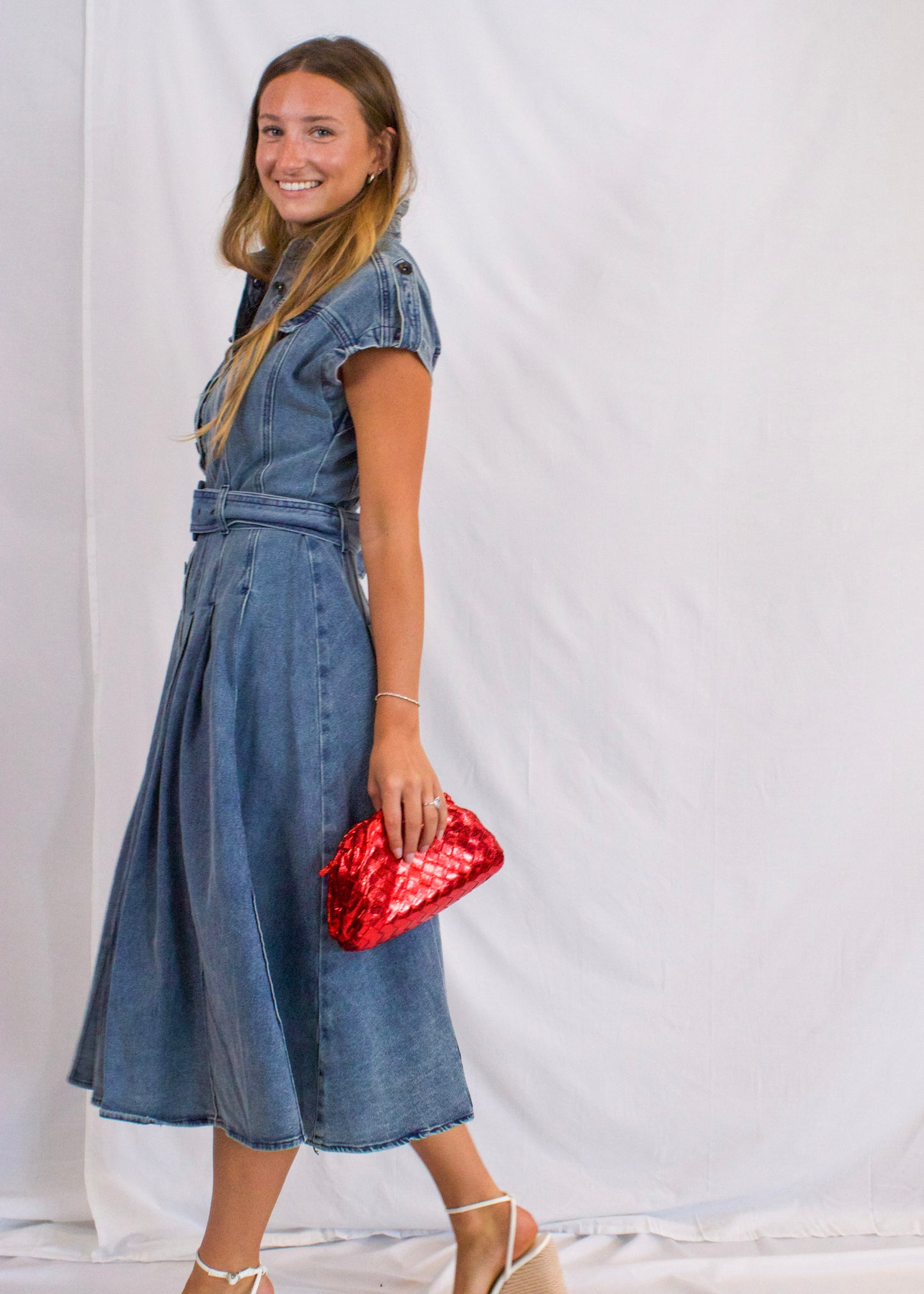 Dakota Denim Belted Dress
