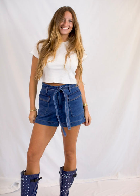 Tied Up Denim Short