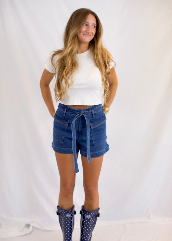 Tied Up Denim Short