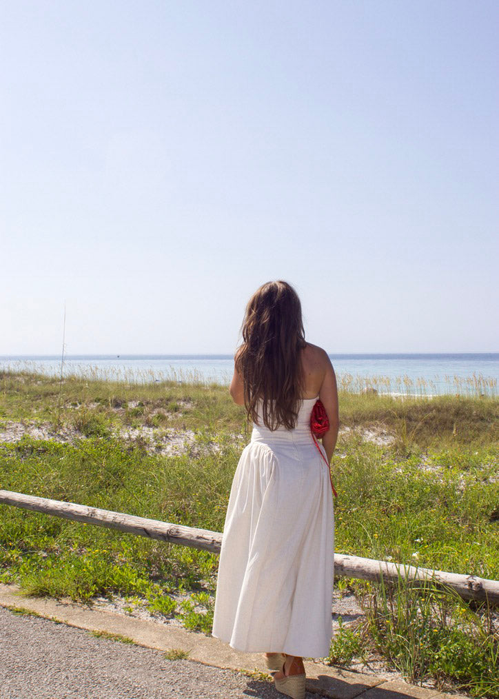 Greta Halter Maxi Dress- Ecru